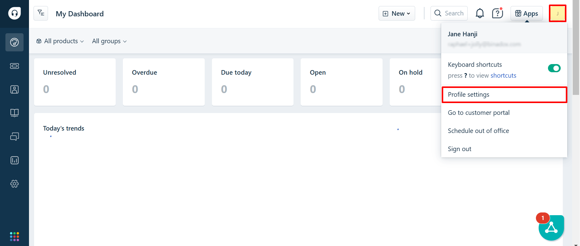 Profile Settings Freshdesk