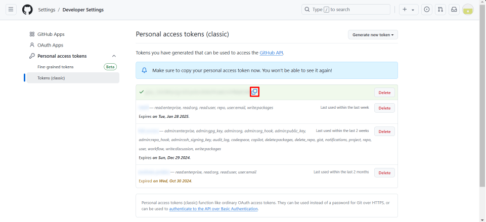 Personal Access Token GitHub