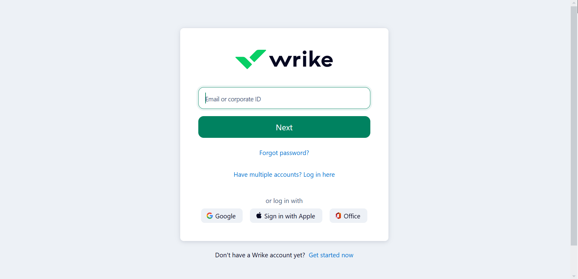 Login Wrike