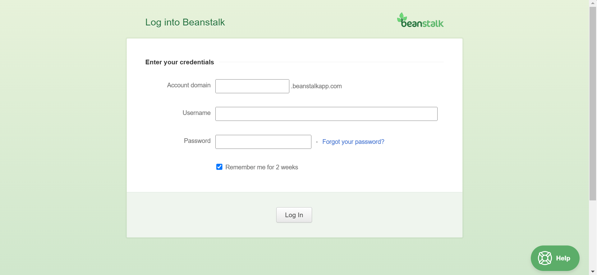 Account Settings Beanstalk