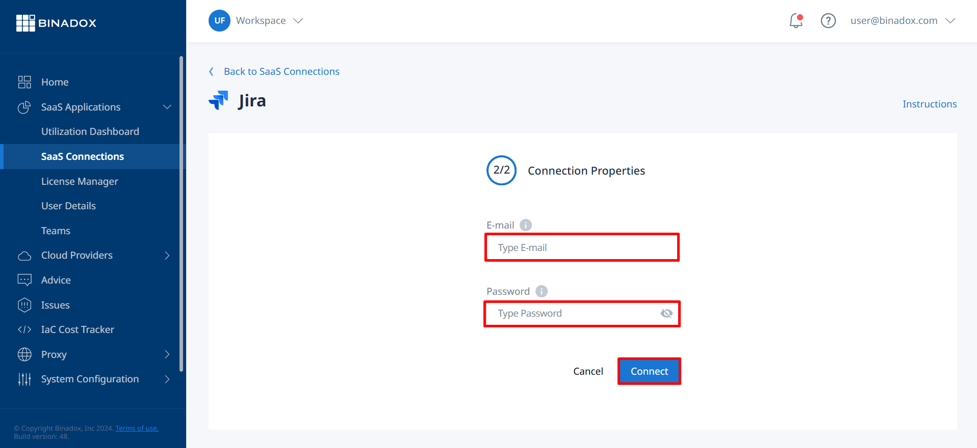 Connection properties