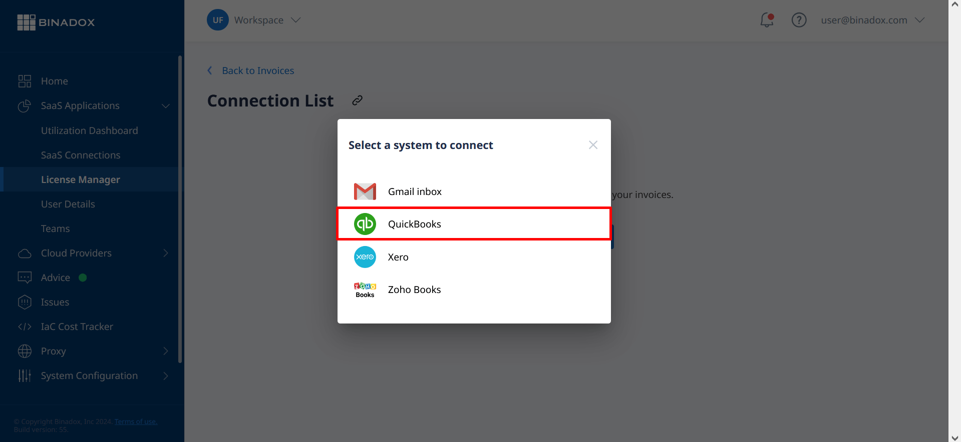 Select a system to connect