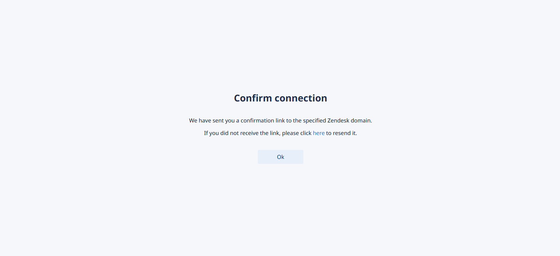 Confirm connection