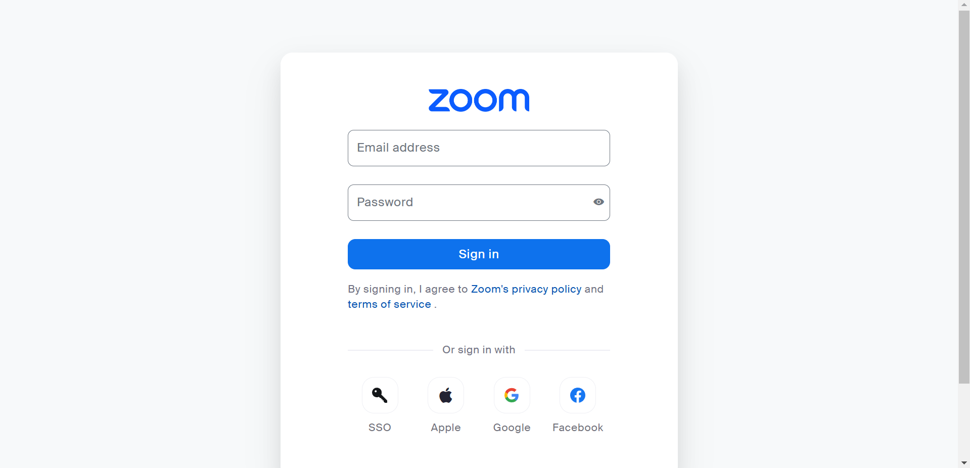 Login Zoom