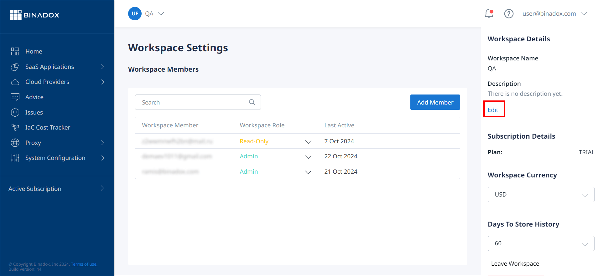 Changing a Workspace Name and Description