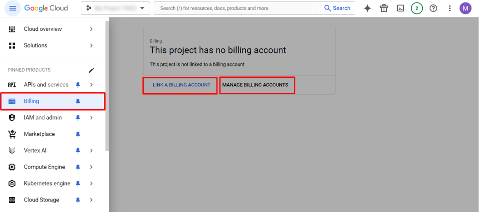 Set Billing Account