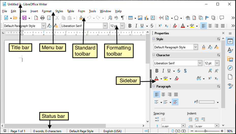 LibreOffice Interface 