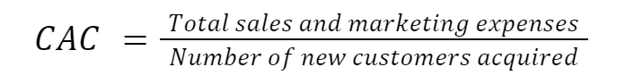 Formula: Customer Acquisition Cost (CAC)