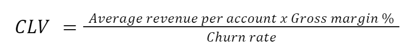 Formula: Customer Lifetime Value (CLV)